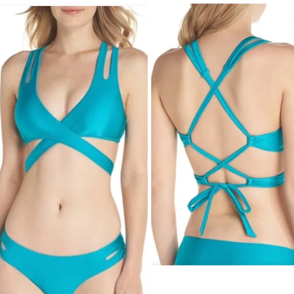 Becca Strappy Lace Up Back Bikini Top